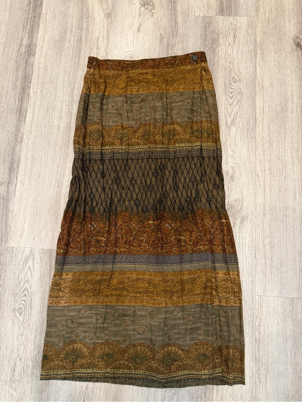Vintage Country Classics by Koret Size 10 Brown Boho Maxi Skirt NWT